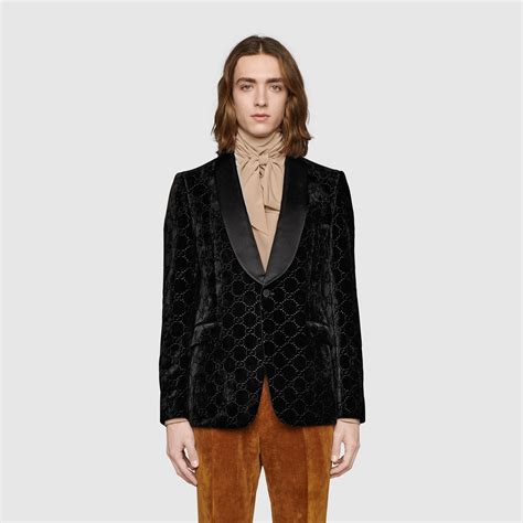 gucci gg velvet jacket|net a porter gucci jacket.